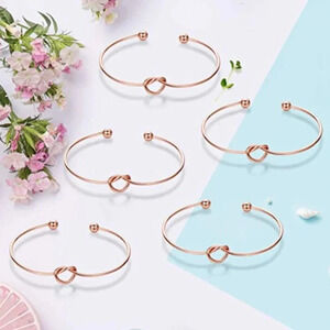 Rose Gold Love Knot Infinity Bracelet